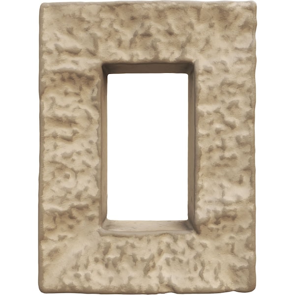 Ekena Millwork 4"W x 3"D x 7 7/8"H Universal Electrical Cover for StoneWall Faux Stone Siding Panels, Colfax PNUEC04X08CO - main